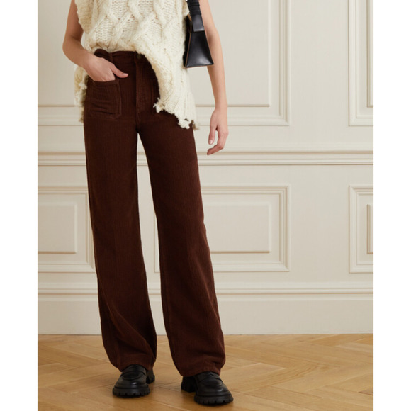 Reformation Pants - Reformation Alyssa High Rise Wide Leg Corduroy Pants Brown sz 29